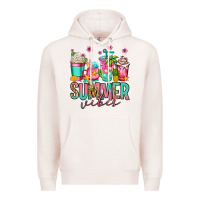 Pale Pink summer vibes coffee cups Premium Hoodie - Jasminsmagicworld