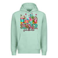 Seafoam summer vibes coffee cups Premium Hoodie - Jasminsmagicworld