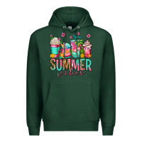 Sports Green summer vibes coffee cups Premium Hoodie - Jasminsmagicworld