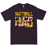 Plum American Softball Dad Premium Tee - Bettercallsaul