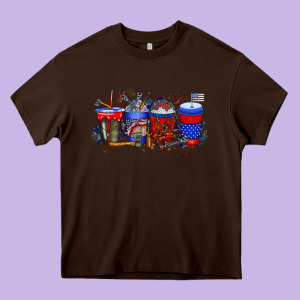 Labor Day Drink Heavy Core Tee Designed By Racoondesign