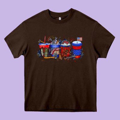 Labor Day Drink Heavy Core Tee Designed By Racoondesign