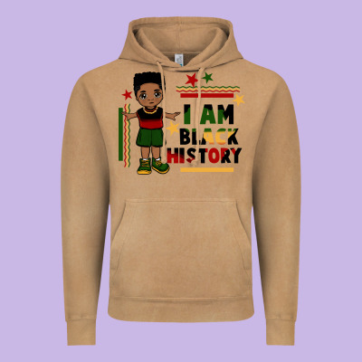 I Am Black History Black Boy  Juneteenth Vintage Hoodie Designed By Cowgirlartshop