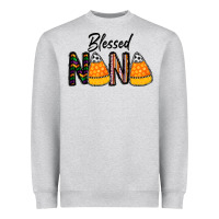 Heather Grey Blessed nana Heavyweight Sweatshirt - CowhideDigitalArt