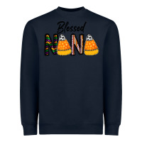 Navy Blessed nana Heavyweight Sweatshirt - CowhideDigitalArt