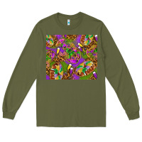Army Green Mardi Gras with crabs tumbler Long Sleeve Tee - HowdyJamesFarm