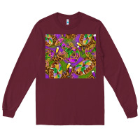 Burgundy Mardi Gras with crabs tumbler Long Sleeve Tee - HowdyJamesFarm