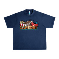 Navy Game day football popcorn Urban Heavy Tee - HowdyJamesFarm