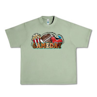 Oil Green Game day football popcorn Urban Heavy Tee - HowdyJamesFarm