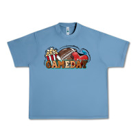 Pebble Blue Game day football popcorn Urban Heavy Tee - HowdyJamesFarm
