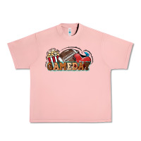 Salmon Game day football popcorn Urban Heavy Tee - HowdyJamesFarm