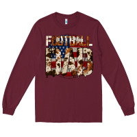 Burgundy american football dad Long Sleeve Tee - Jasminsmagicworld