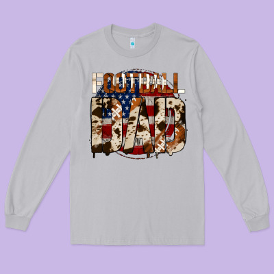 American Football Dad Long Sleeve Tee Designed By Jasminsmagicworld