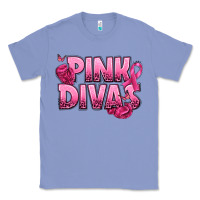 Colony Blue Pink Divas Breast Cancer Classic Tee - NancyCooperArtShop