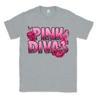 Heather Grey Pink Divas Breast Cancer Classic Tee - NancyCooperArtShop
