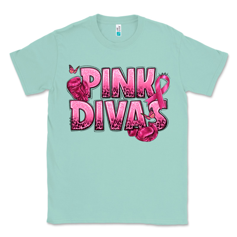 Pink Divas Breast Cancer Classic Tee by NancyCooperArtShop | Teevron