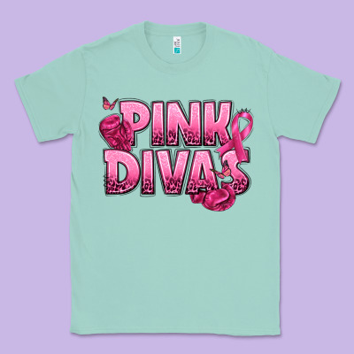 Pink Divas Breast Cancer Classic Tee Designed By Nancycooperartshop