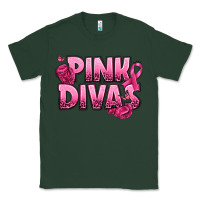 Sports Green Pink Divas Breast Cancer Classic Tee - NancyCooperArtShop