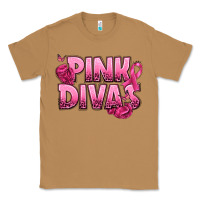 Toasted Coconut Pink Divas Breast Cancer Classic Tee - NancyCooperArtShop