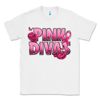 White Pink Divas Breast Cancer Classic Tee - NancyCooperArtShop