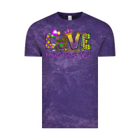 Cloud Purple Love Mardi Gras Y'all Vintage Tee - HowdyJamesFarm