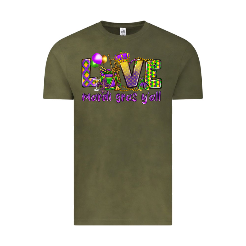 Love Mardi Gras Y'all Vintage Tee by HowdyJamesFarm | Teevron