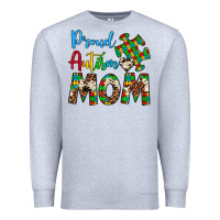 Heather Grey proud autism mom Premium Sweatshirt - Artiststas