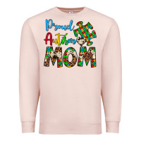 Pale Pink proud autism mom Premium Sweatshirt - Artiststas