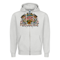 Dove Grey mind your own motherhood Zipper Hoodie - SublimationCraftShop