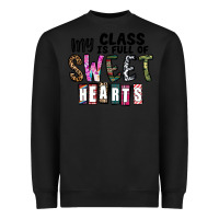 Black my class ısfull of sweet hearts Heavyweight Sweatshirt - CowhideDigitalArt