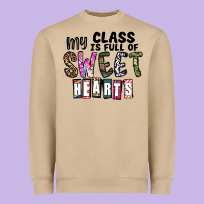 My Class ısfull Of Sweet Hearts Heavyweight Sweatshirt Designed By Cowhidedigitalart