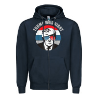 Navy trump was right republican conservative political t shirt Zipper Hoodie - minhPixels