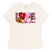 Bone valentine's day love like jesus Ladies Tee - RanaPortraitStore