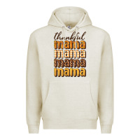 Oatmeal Heather thankful mama Premium Hoodie - BundleAndBundleShop