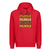 Red thankful mama Premium Hoodie - BundleAndBundleShop