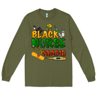 Army Green Black Nurse magic Long Sleeve Tee - HowdyJamesFarm