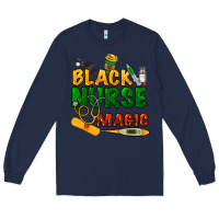 Navy Black Nurse magic Long Sleeve Tee - HowdyJamesFarm