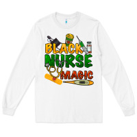 White Black Nurse magic Long Sleeve Tee - HowdyJamesFarm