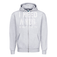 Heather Grey I Need a HUGe Glass of Bourbon T Shirt Bourbon Gifts for Him Zipper Hoodie - minhPixels