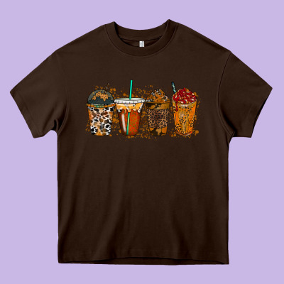 Leopard And Cowhide Drink Heavy Core Tee Designed By Racoondesign