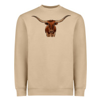 Mushroom texas longhorn illustration Heavyweight Sweatshirt - CowhideDigitalArt