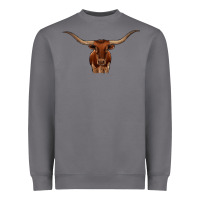 Storm texas longhorn illustration Heavyweight Sweatshirt - CowhideDigitalArt