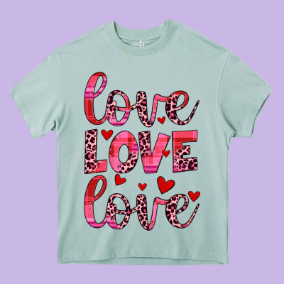 Love Valentines Day Heavy Core Tee Designed By Jahusdesignshop
