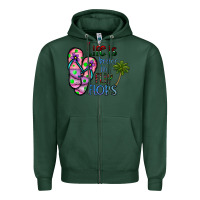Sports Green life is better İn flip flops Zipper Hoodie - CowhideDigitalArt