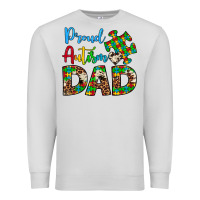 Dove Grey proud autism dad Premium Sweatshirt - Artiststas