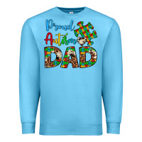 Ocean Blue proud autism dad Premium Sweatshirt - Artiststas