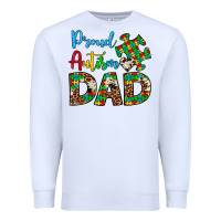 White proud autism dad Premium Sweatshirt - Artiststas