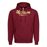 Burgundy Azizam Persian Iran Iranian Gift Tala Gold Zipper Hoodie - minhPixels