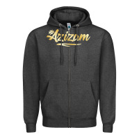 Charcoal Heather Azizam Persian Iran Iranian Gift Tala Gold Zipper Hoodie - minhPixels