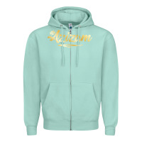 Seafoam Azizam Persian Iran Iranian Gift Tala Gold Zipper Hoodie - minhPixels
